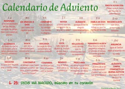 Calendario adviento mayores de Patricia y Nacho