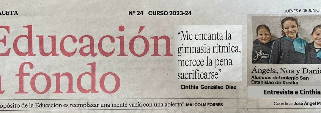 Cinthia González, gimnasta rítmica, entrevistada por sus compañeras